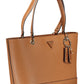 Brown Polyurethane Women Handbag