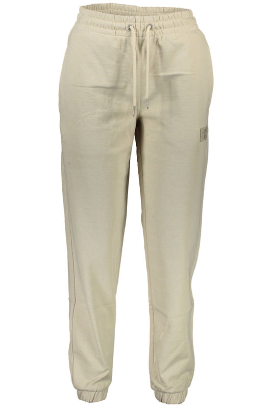 Beige Cotton Women Sport Pant