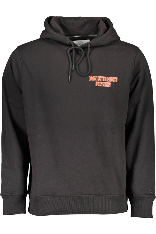 Black Cotton Men Sweater