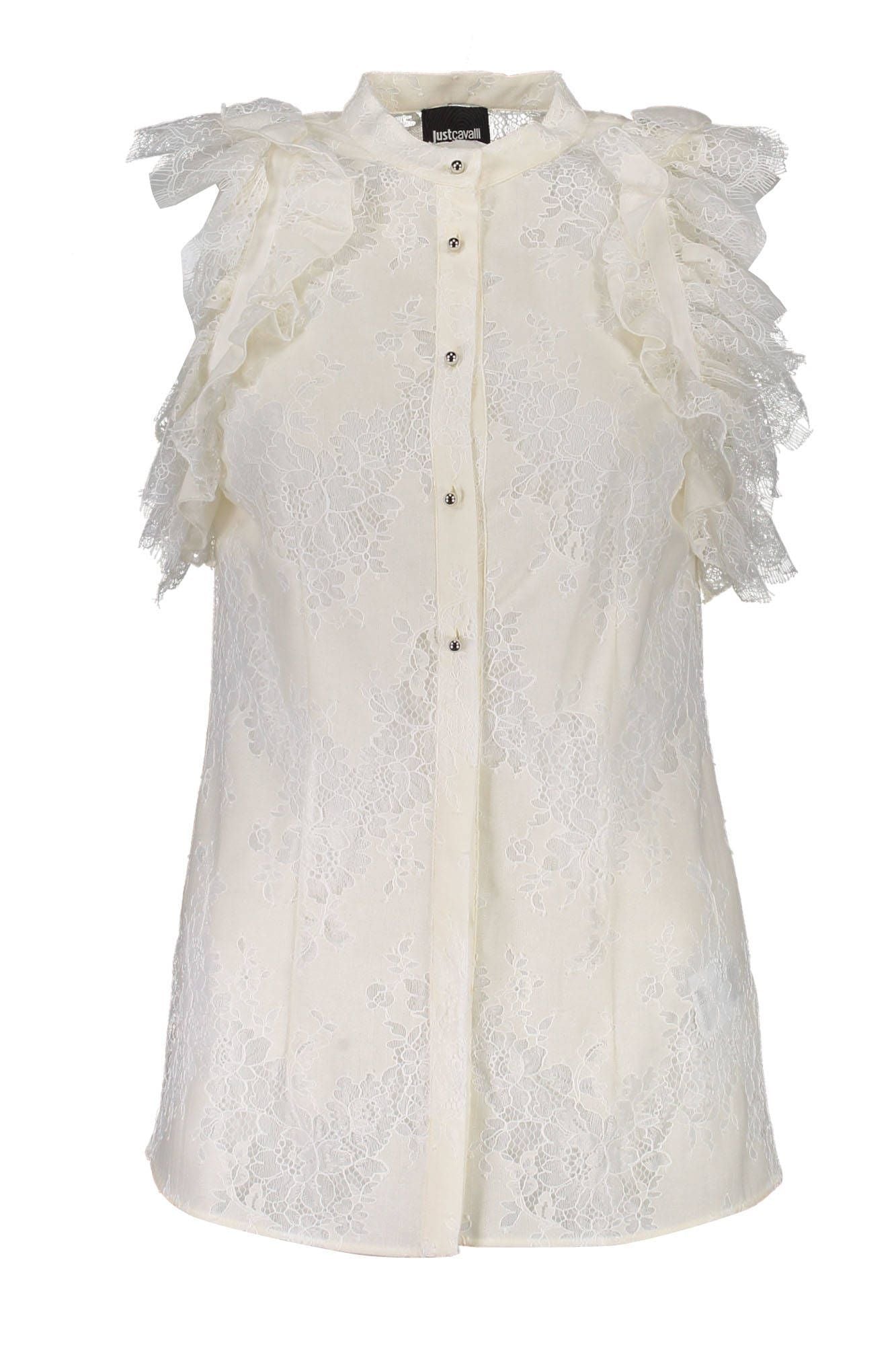 White Cotton Women Shirt