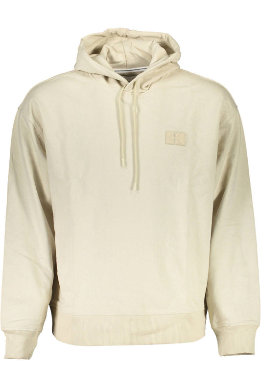 Beige Cotton Men Sweater
