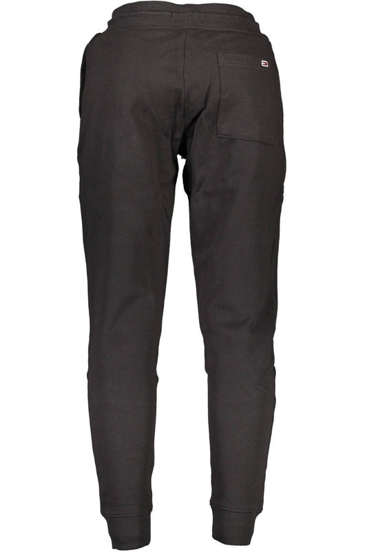 Black Cotton Men Sports Trouser