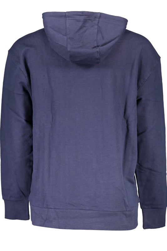 Blue Cotton Men Sweater