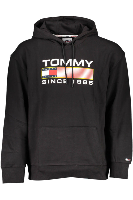 Black Cotton Men Sweater