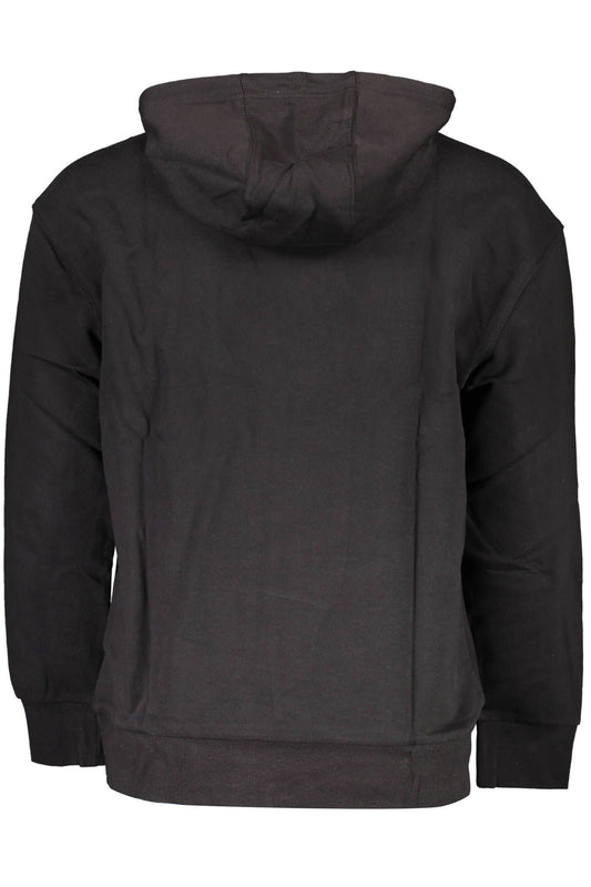 Black Cotton Men Sweater