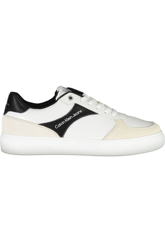 White Polyester Men Sneaker
