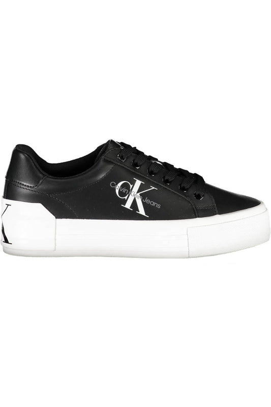 Black Polyester Women Sneaker