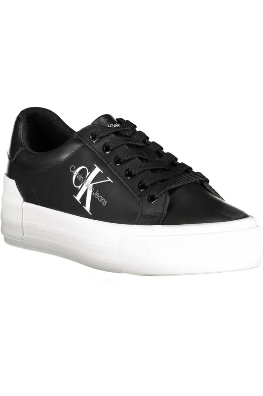 Black Polyester Women Sneaker