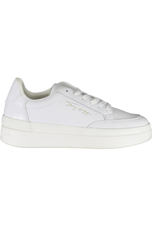 White Polyester Women Sneaker