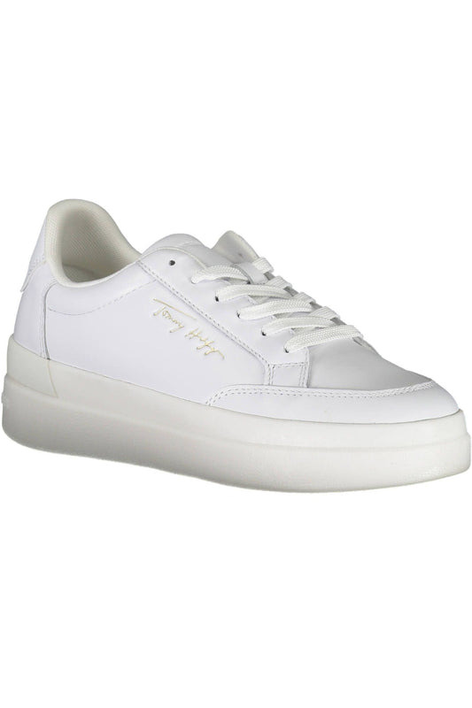 White Polyester Women Sneaker