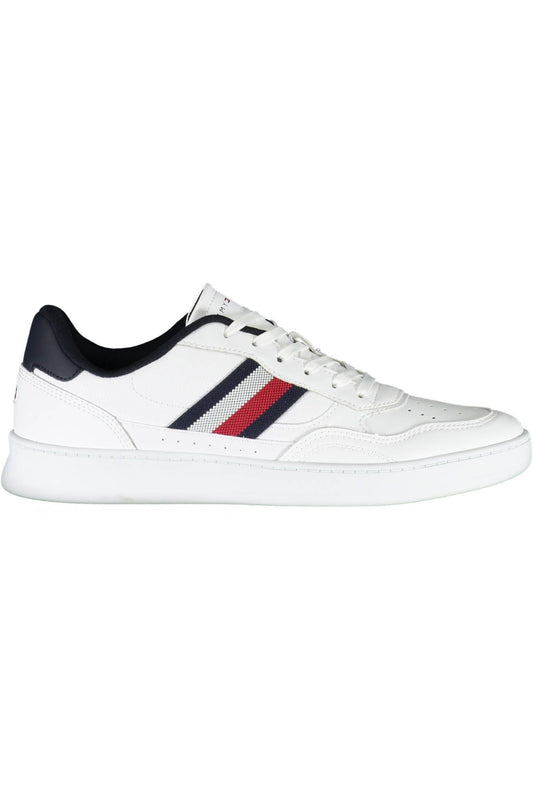 White Polyester Men Sneaker