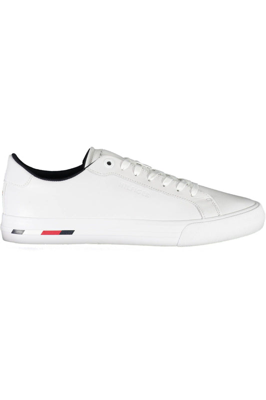 White Polyester Men Sneaker