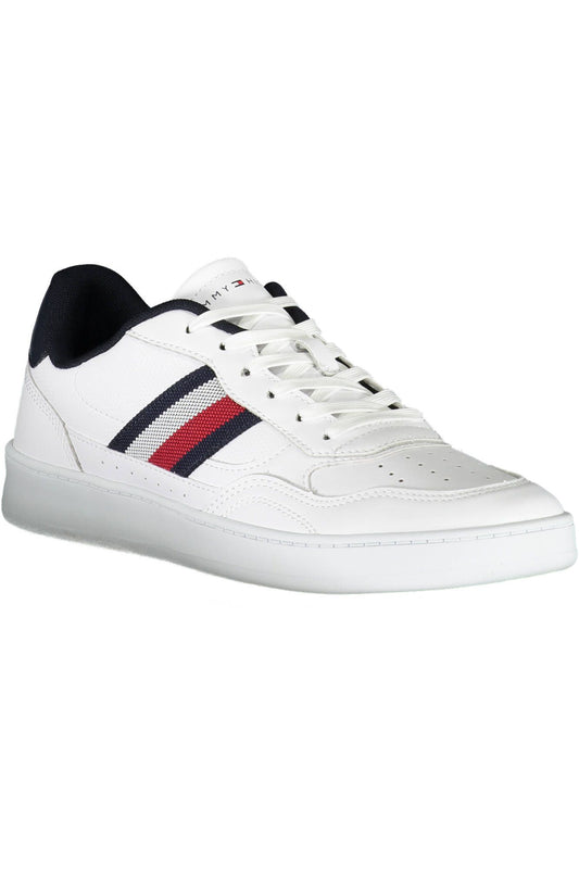 White Polyester Men Sneaker