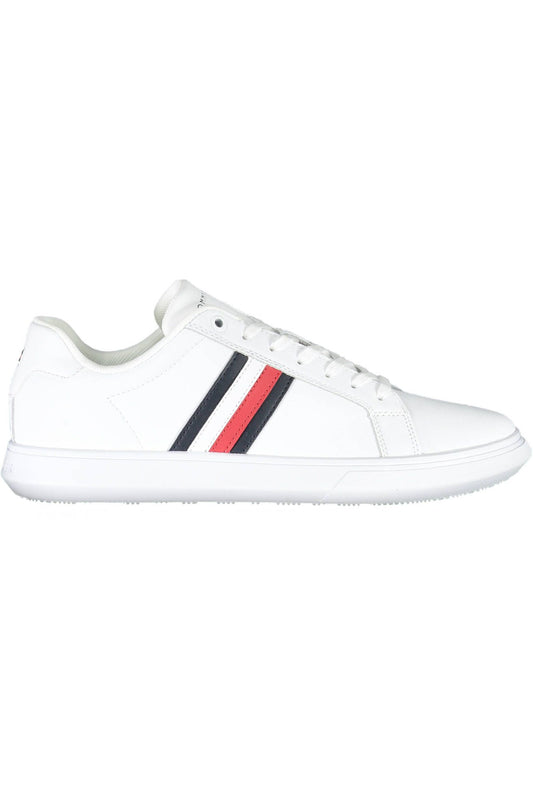 White Polyester Men Sneaker