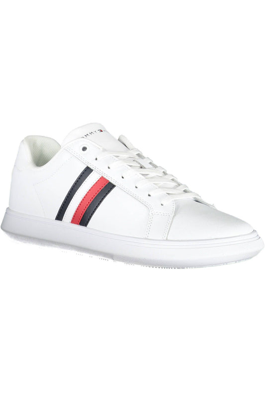 White Polyester Men Sneaker