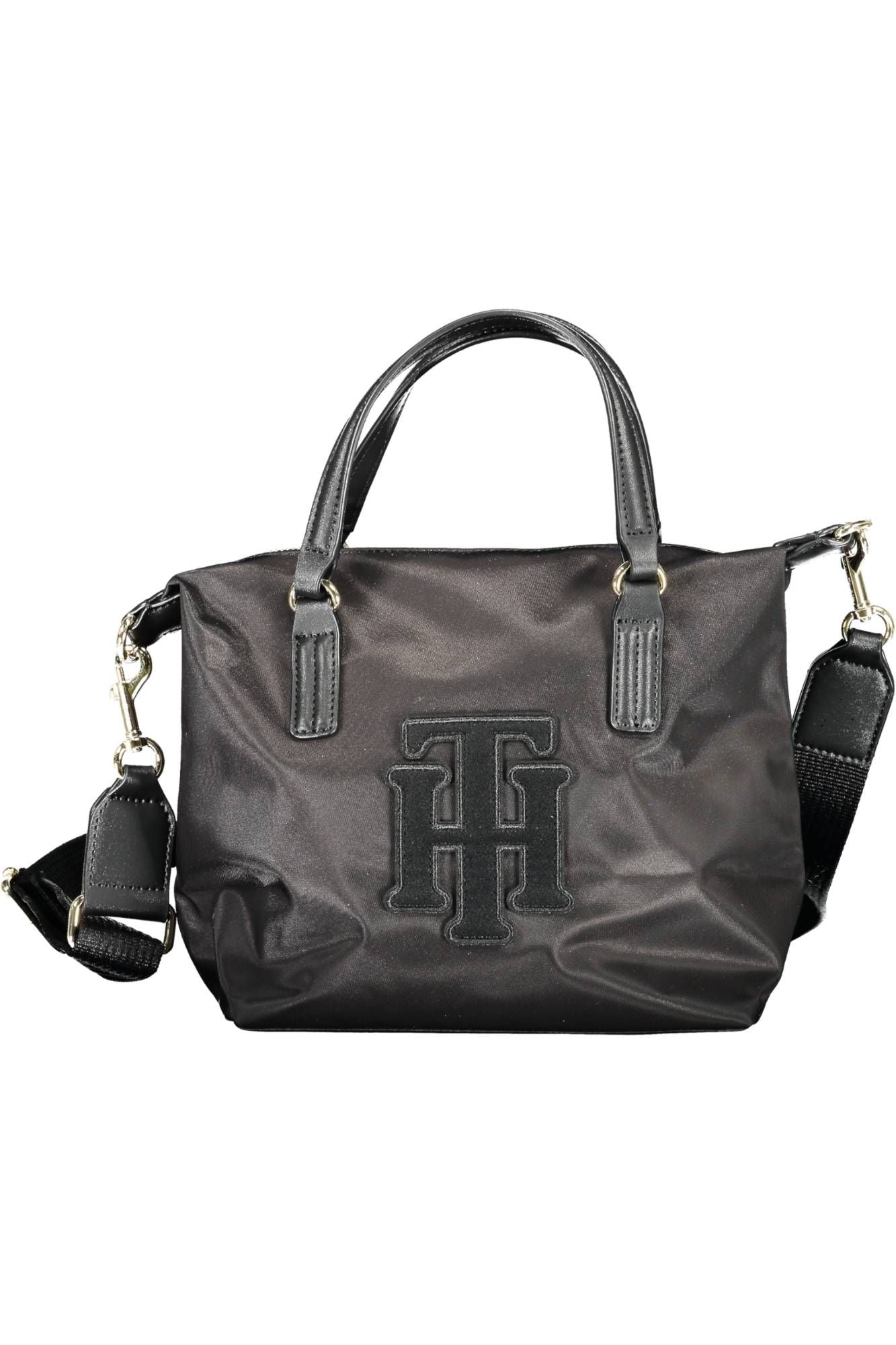 Black Nylon Women Handbag