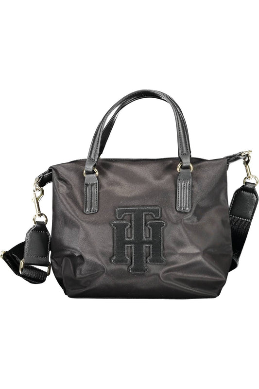 Black Nylon Women Handbag