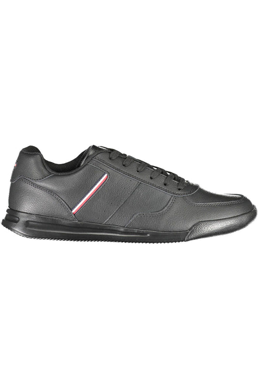 Black Polyester Men Sneaker