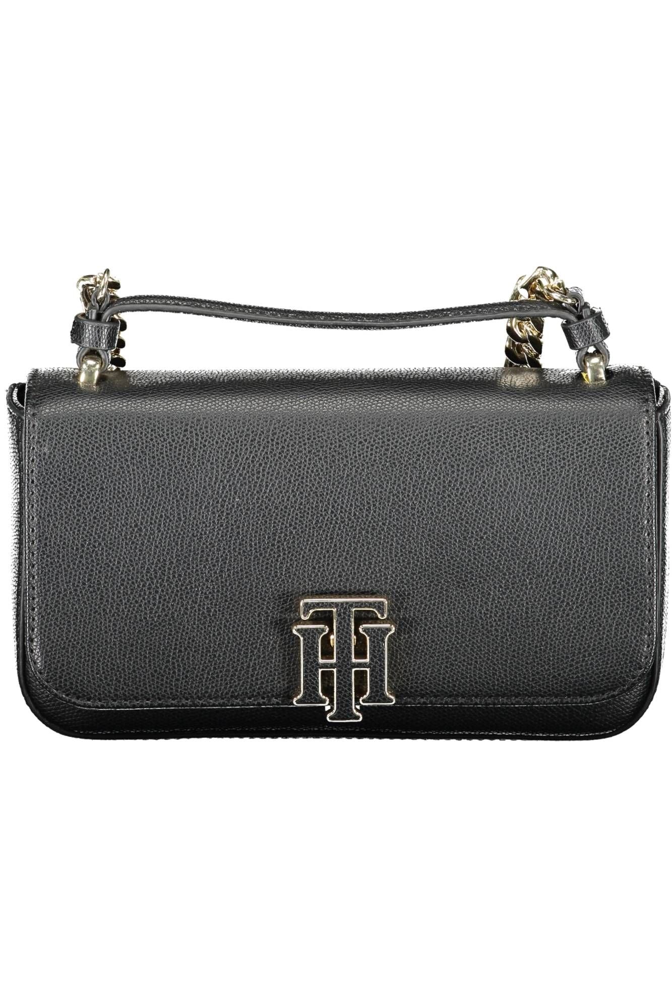 Black Polyester Women Handbag