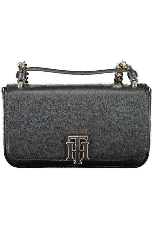 Black Polyester Women Handbag