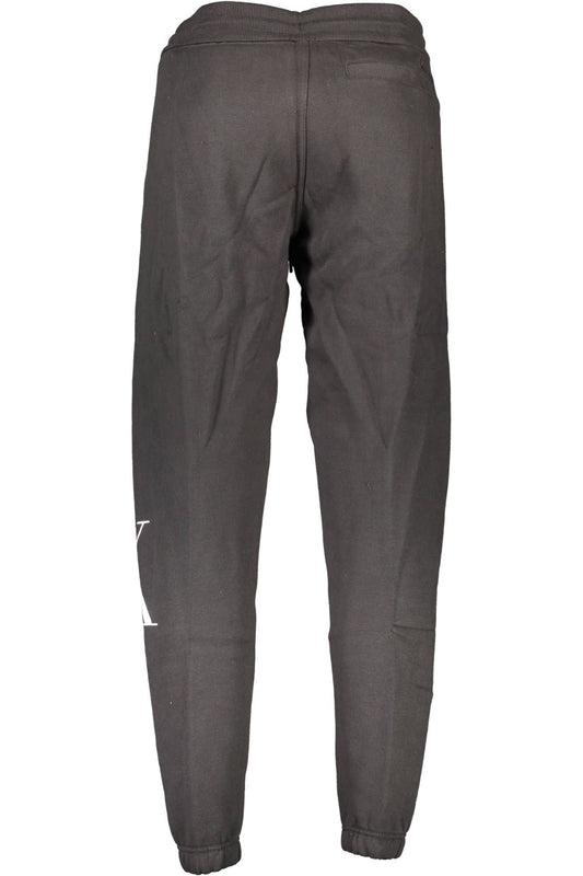 Black Cotton Men Sports Trouser