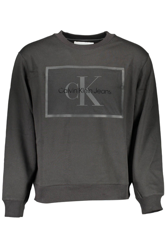 Black Cotton Men Sweater