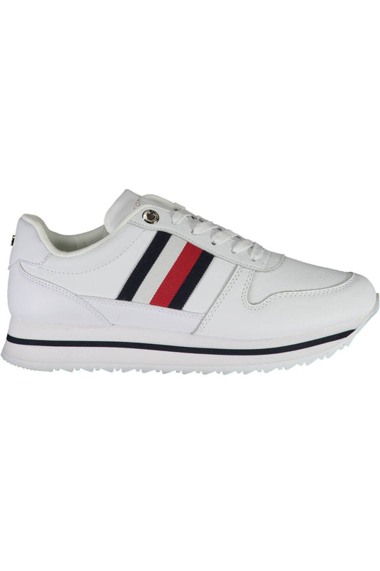 White Polyester Women Sneaker