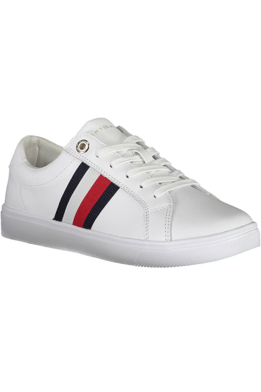 White Cotton Women Sneaker