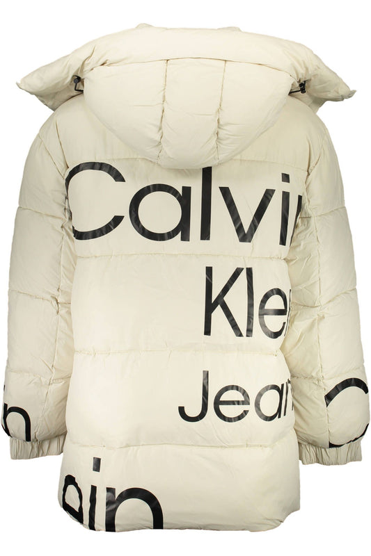 Beige Polyester Men Jacket