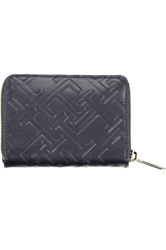 Blue Polyurethane Women Wallet