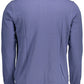 Blue Cotton Men Polo Shirt