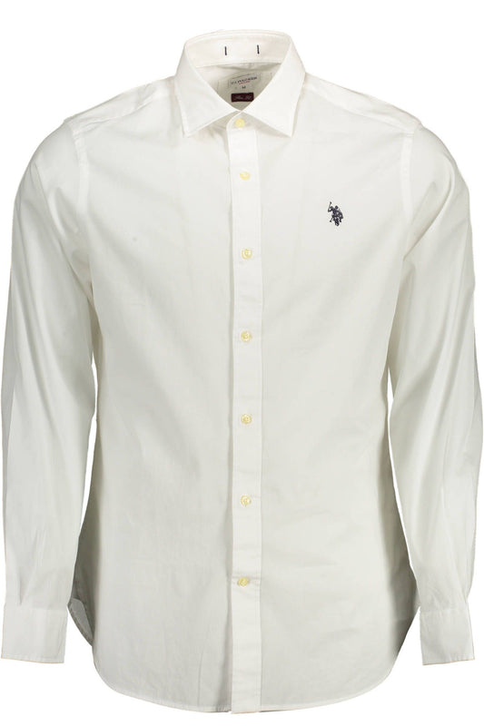 White Cotton Men Shirt