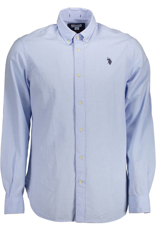 Light Blue Cotton Men Shirt