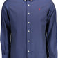 Blue Cotton Men Shirt