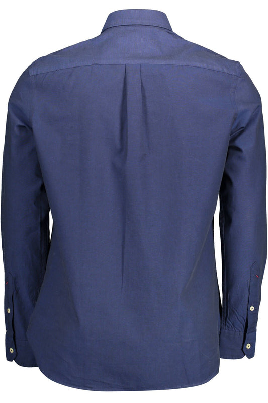Blue Cotton Men Shirt