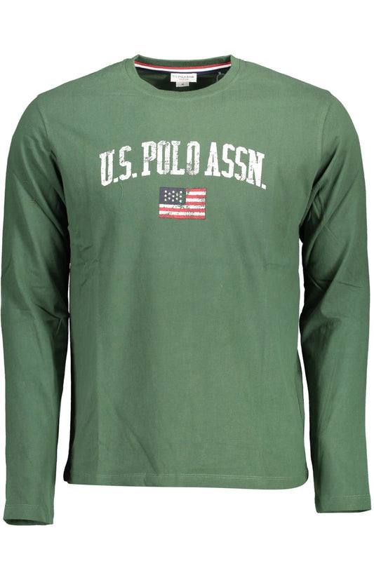 Green Cotton Men T-Shirt
