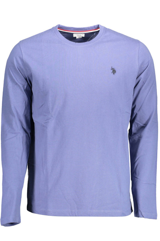 Blue Cotton Men T-Shirt