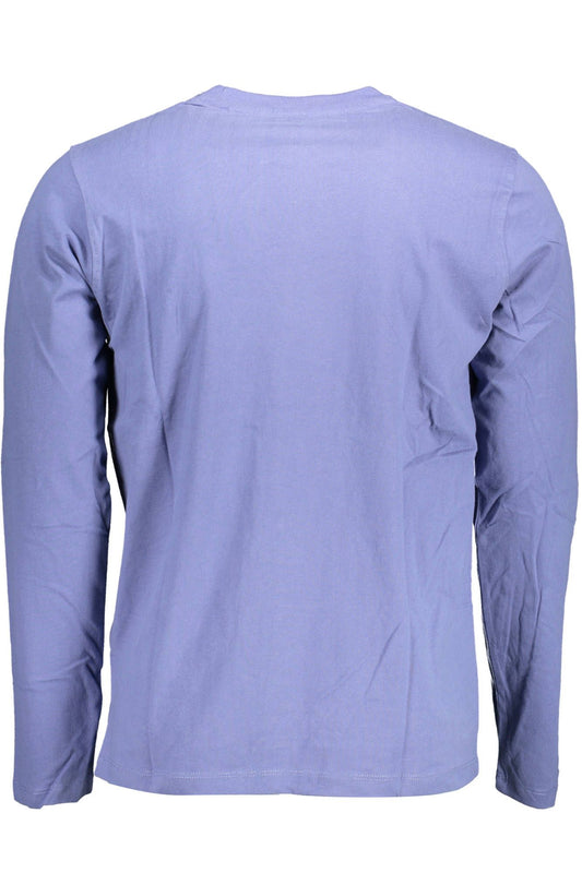 Blue Cotton Men T-Shirt