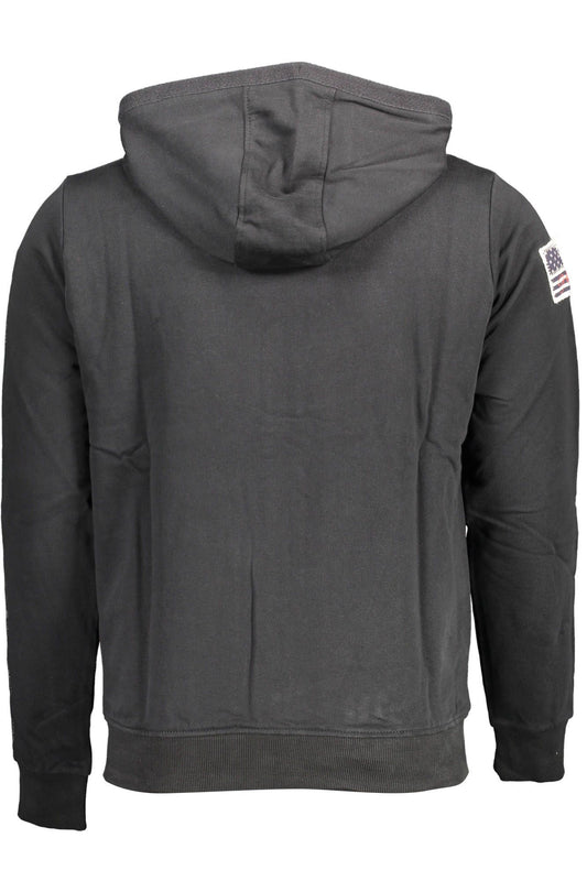 Black Cotton Men Sweater