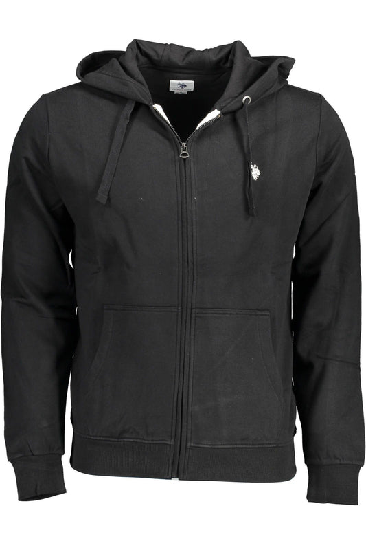 Black Cotton Men Sweater