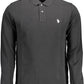 Black Cotton Men Polo Shirt