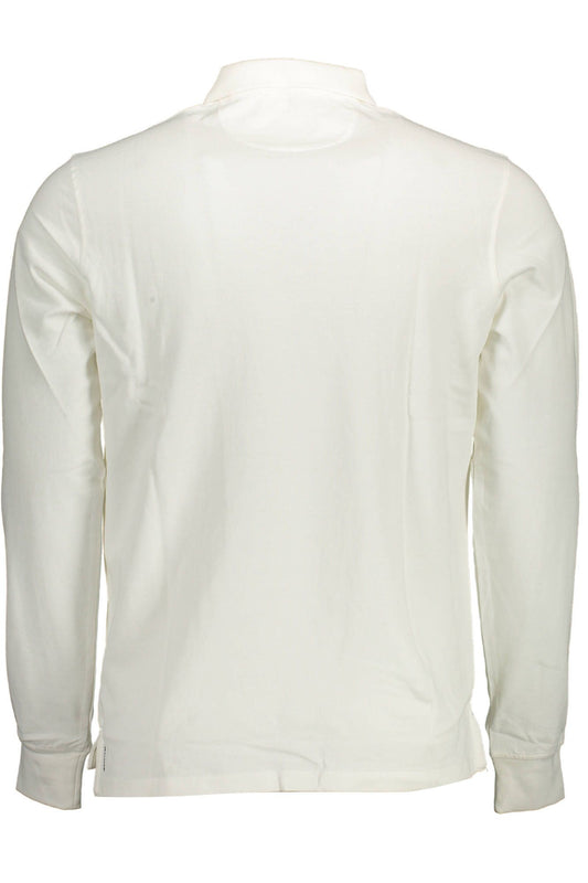 White Cotton Men Polo Shirt