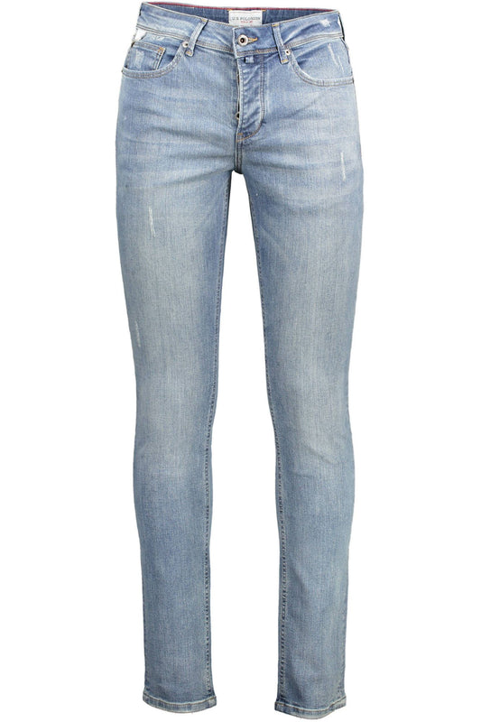 Light Blue Cotton Men Jeans