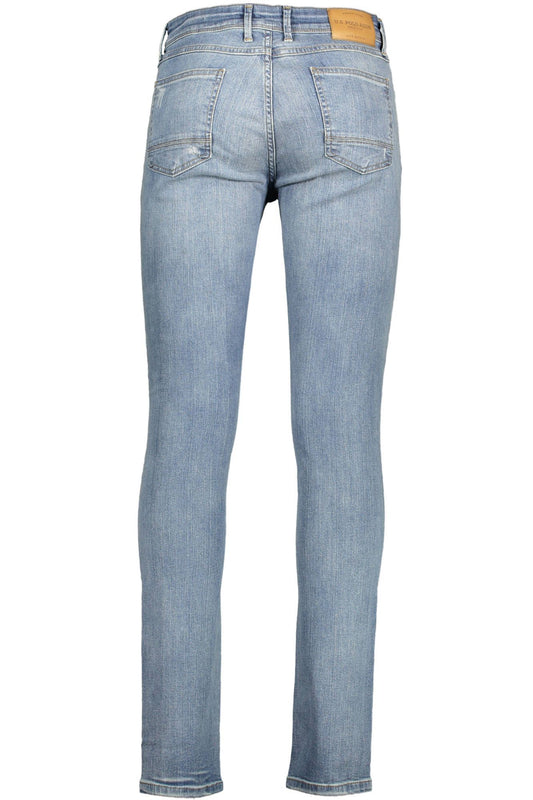 Light Blue Cotton Men Jeans