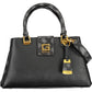 Black Polyurethane Women Handbag