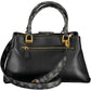 Black Polyurethane Women Handbag