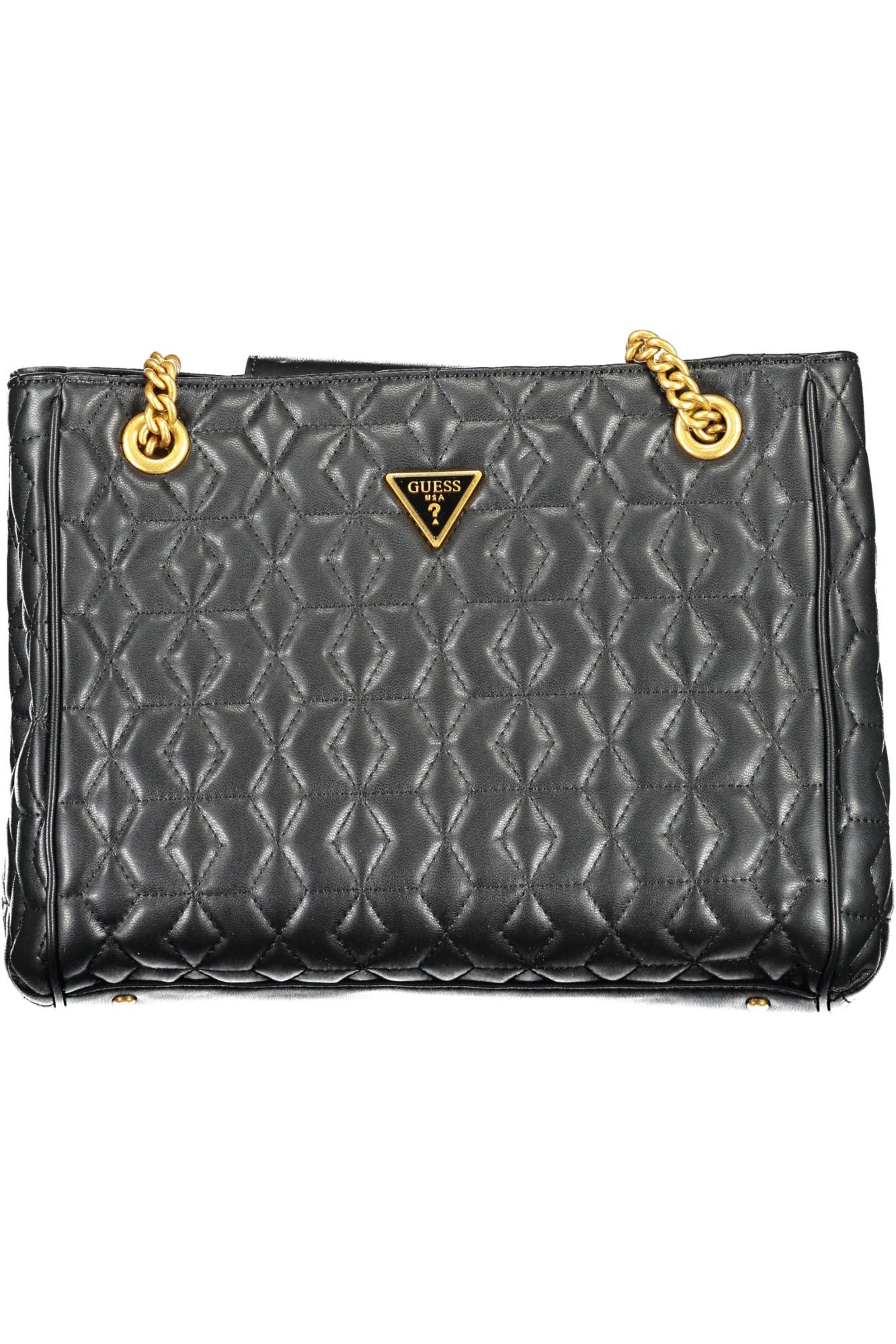 Black Polyurethane Women Handbag