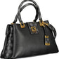 Black Polyurethane Women Handbag