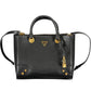 Black Polyurethane Women Handbag