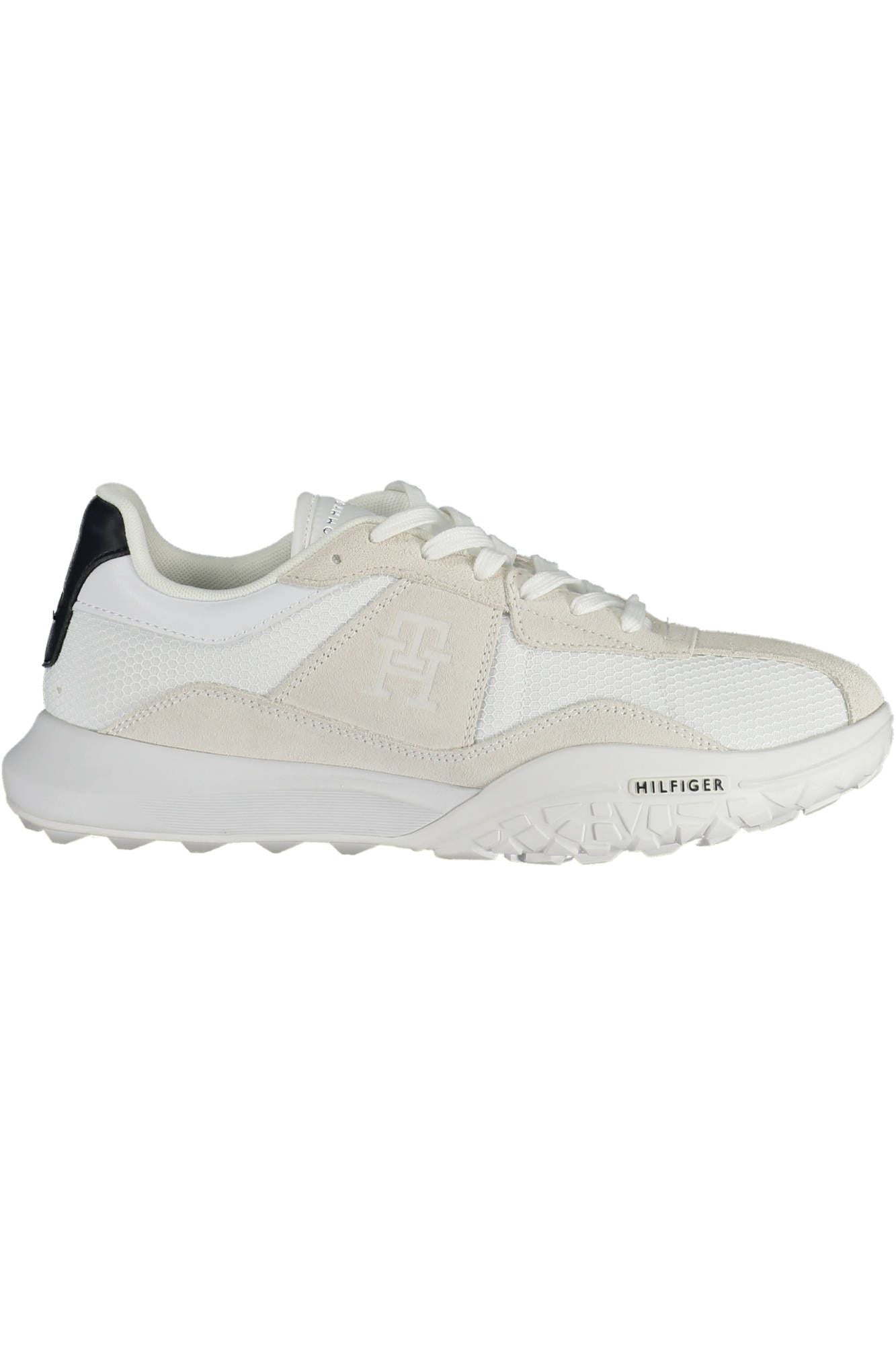 White Polyester Men Sneaker